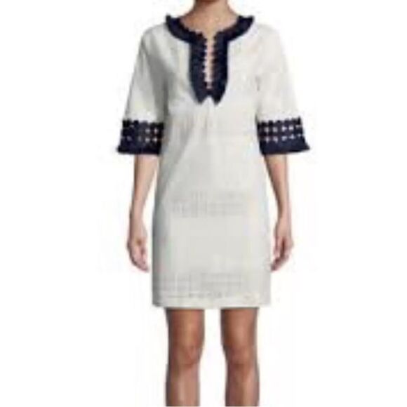 Belle Badgley Mischka Ivory Daya Dress 4 - Picture 1 of 9